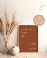 Minimalist Wedding Welcome Sign | Editable Welcome Sign Template