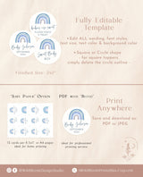 Rainbow Cupcake Toppers | Boho Rainbow Baby Shower