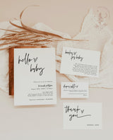 Minimalist Baby Shower Invite | Gender Neutral Baby Shower Bundle