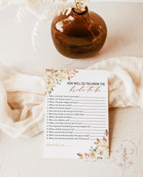 Fall Bridal Trivia Game | How Well Do You Know the Bride-to-Be Game