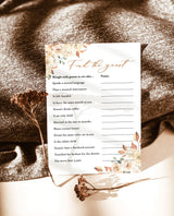 Find the Guest Shower Game | Fall Bridal Shower Game