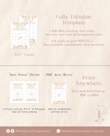 Fall Baby Bingo Shower Game | Baby Bingo Game