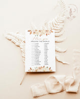 I Love You Around the World Game | Fall Bridal Shower Game