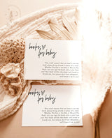 Minimalist Books for Baby Card | Book Request Insert Template