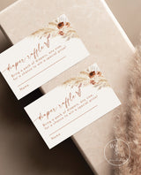 Pampas Grass Diaper Raffle Card | Minimalist Diaper Raffle Ticket