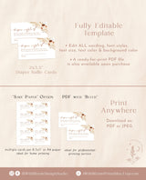 Pampas Grass Diaper Raffle Card | Minimalist Diaper Raffle Ticket