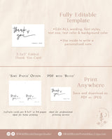 Minimalist Thank You Card Template | Editable Thank You Cards