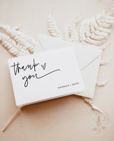 Minimalist Thank You Card Template | Editable Thank You Cards