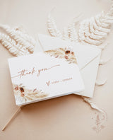 Boho Thank You Card Template | Editable Fall Thank You Cards