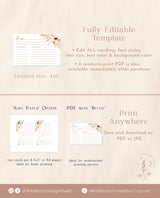 Bridal Shower Recipe Card | Pampas Grass Bridal Shower