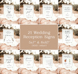 Minimalist Wedding Sign Bundle | Boho Wedding Signs