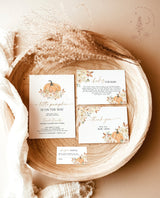 Fall Baby Shower Invitation Bundle | Pumpkin Baby Shower Invite