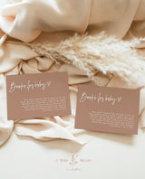 Minimalist Baby Shower Invitation | Gender Neutral Baby Shower Bundle | Books for Baby Diaper Raffle | Terracotta Baby Shower Template BM1