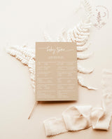Boho Baby Trivia Shower Game | Baby Shower Trivia Game