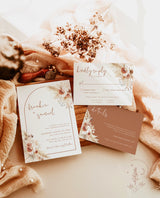 Terracotta Wedding Invitation Template | Minimalist Wedding Invite