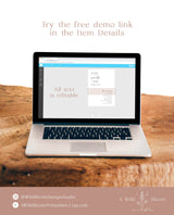 Minimalist Wedding Program Template | Printable Order of Service