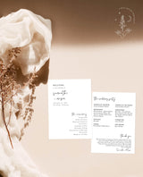 Minimalist Wedding Program Template | Printable Order of Service