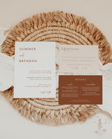 Terracotta Wedding Invitation Template | Minimalist Desert Wedding Invite