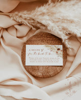 Bohemian Bridal Shower Invite | Autumn Bridal Shower Bundle | Recipe Card | Pampas Grass Bridal Shower | Boho Bridal Shower Invite | A4