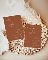 Terracotta Wedding Invitation | Minimalist Desert Wedding Invite