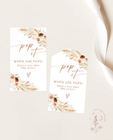Pop When She Pops Tag | Mini Champagne Bottle Tag Template