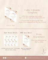 Pop When She Pops Tag | Mini Champagne Bottle Tag Template