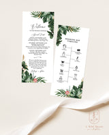 Wedding Welcome Letter & Itinerary | Tropical Wedding
