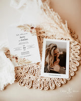 Boho Wedding Invitation Template | Fall Wedding Invite