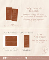 Terracotta Wedding Program | Fall Wedding