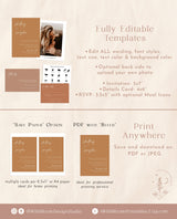 Burnt Orange Wedding Invitation | Minimalist Desert Sand Wedding Invite