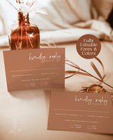 Minimalist RSVP Card | Modern Wedding Response Card