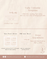 Minimalist RSVP Card | Modern Wedding Response Card