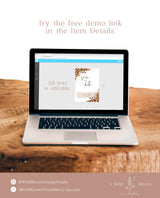 Fall Photo Save the Date Template | Rustic Save the Date Template
