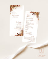 Fall Wedding Program | Fall Wedding