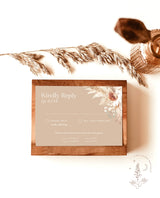 Pampas Grass Wedding Invitation Suite | Minimalist Wedding Invite