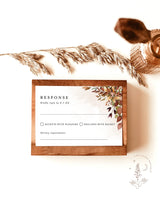 Fall Wedding RSVP Card | Terracotta Wedding Invitation Insert Card