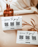 QR Code Sign | Minimalist Scan to Pay Sign