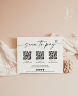 QR Code Sign | Minimalist Scan to Pay Sign