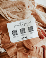 QR Code Sign | Minimalist Scan to Pay Sign