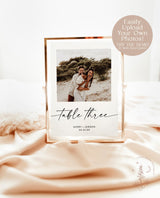 Photo Table Numbers | Minimalist Wedding Table Number