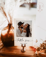 Photo Table Numbers | Minimalist Wedding Table Number