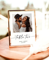 Photo Table Numbers | Minimalist Wedding Table Number
