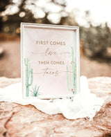 First Comes Love Then Comes Tacos Sign | Bridal Brunch Taco Bar Sign