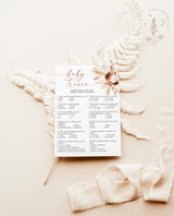 Boho Baby Trivia Shower Game | Baby Shower Trivia Game