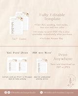 Emoji Picture Game | Baby Shower Emoji Picture Game | Pampas Grass Baby Shower Game | Girl Baby Shower Game | Boho Baby Shower Game A4