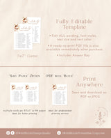 Celebrity Baby Names Game | Pampas Grass Baby Shower Game | Boho Baby Shower Game | Bohemian Baby Shower | Celebrity Baby Name Game | A4