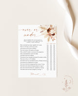 Over or Under Baby Shower Game | Boho Baby Shower