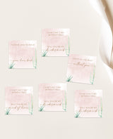 Boho Hair Tie Cards Card | Editable Hair Tie Favor Card Template