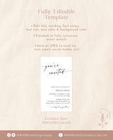 Modern Business Text Invitation | Minimalist You're Invited | Special Event Invite | Electronic Business Invite | Editable Template | M9
