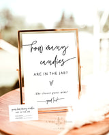 Guess How Many Candies Are in the Jar Game | Gender Neutral Baby Shower Game | Boho Baby Shower Game | Modern Baby Shower Game | M8